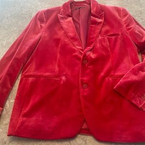 INC Men’s Blazer (Sports jacket) Slim Fit Red XXL w/ metal lapel pin